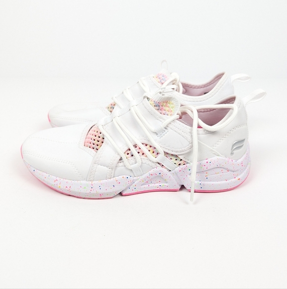 Fabletics White Pink Speckle Brookside Performance Sneaker Size 6.5 - Picture 5 of 10